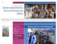 Tablet Screenshot of karneval-leverkusen.de